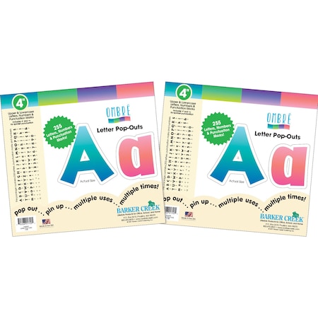 Barker Creek Ombr 4 in Letter Pop-Outs, 510/Set 4349